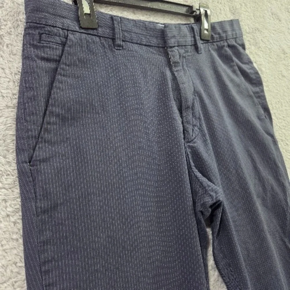 Banana‎ Republic Men's 31x32 Straight Fit Pants Navy Blue Pinstripe 100% Cotton